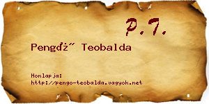 Pengő Teobalda névjegykártya